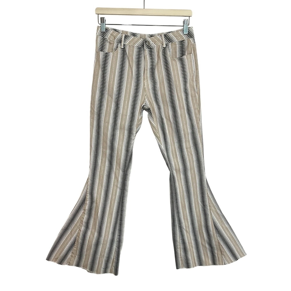 Altard State LARGE Aztec Striped Boho Bell Bottom Flare Southwest Festival Pants